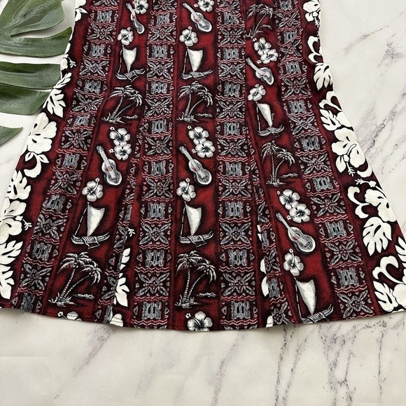 Rainbow Hawaii Womens Vintage Y2k Mini Dress Size L Red White Tropical Floral - Picture 4 of 10